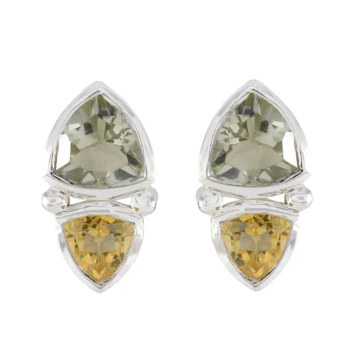 Multi African Charlotte Toi et Moi Stud multicolor 92.5 Silver Earring