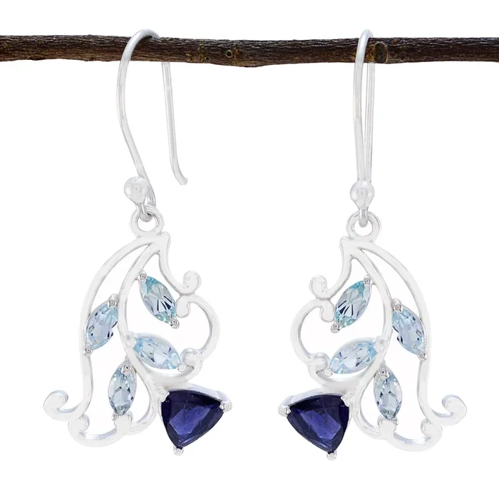 Multi American Isla multiple Dangle multicolor 92.5 Silver Earring