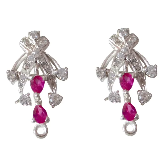 Multi CZ Egyptian Paula multiple Stud multicolor 925 Sterling Silver Earring