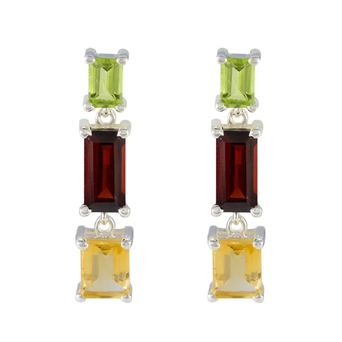 Multi French Nella multiple Stud multicolor Sterling Silver Earring
