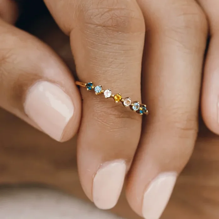 Multi Gemstone Ring – Helene