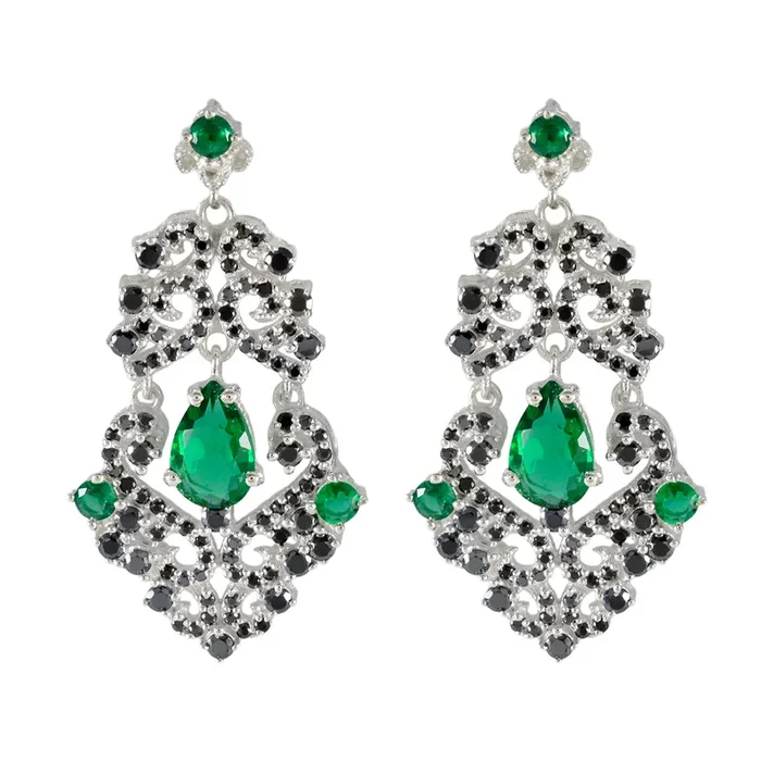 Multi Indian Araya multiple Stud multicolor Silver Earring
