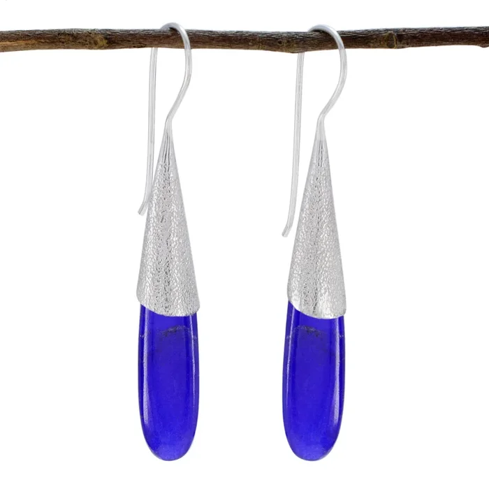 Multi Italian Maya Solitaire Dangle multicolor Silver Earring