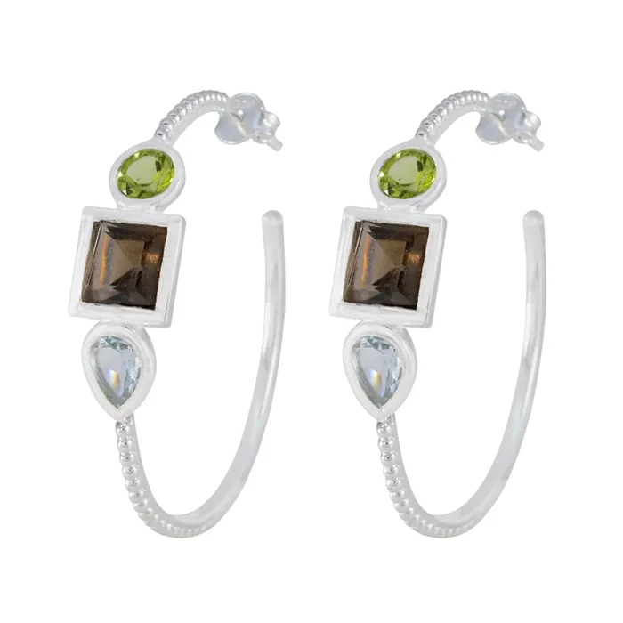 Multi Latin American Hua Trilogy Stud multicolor 925 Sterling Silver Earring