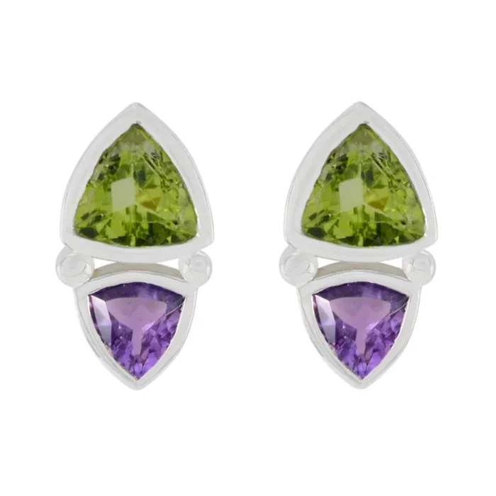 Multi Latin American Victoria Toi et Moi Stud multicolor 925 Sterling Silver Earring