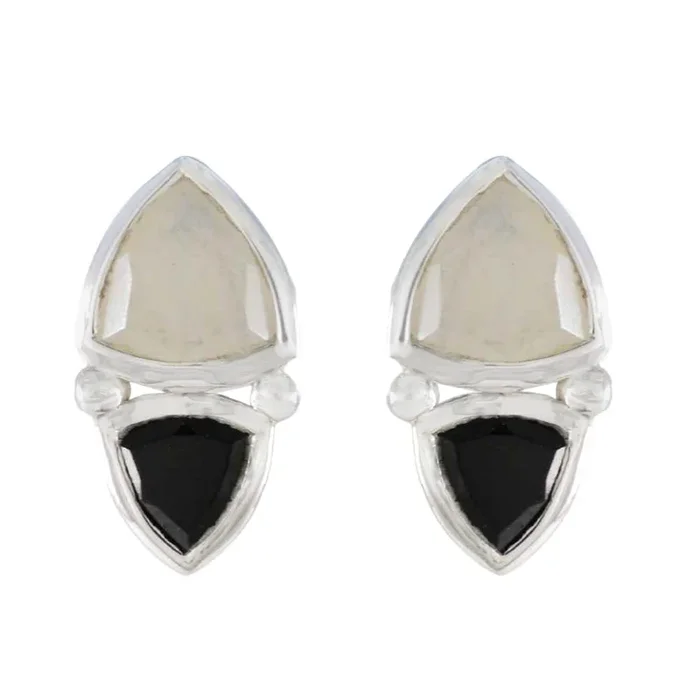 Multi Mexican Autumn Toi et Moi Stud multicolor 925 Silver Earring
