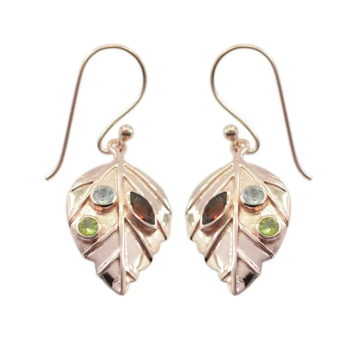Multi Mexican Josephine multiple Dangle multicolor Silver Earring