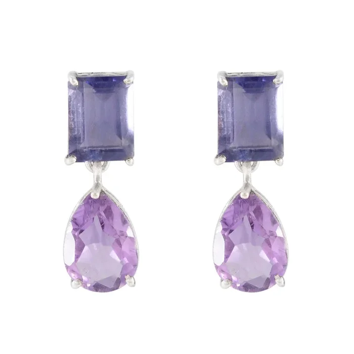 Multi Mexican Paula Toi et Moi Stud multicolor Silver Earring