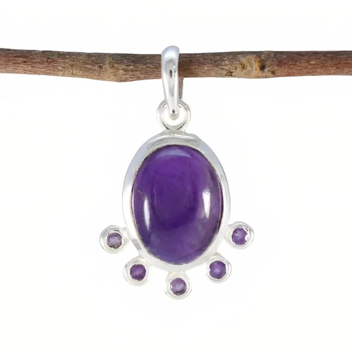 Multi Stone Dainty Latin American 92.5 Silver Hexa Harper wedding multicolor Pendant Jewellery