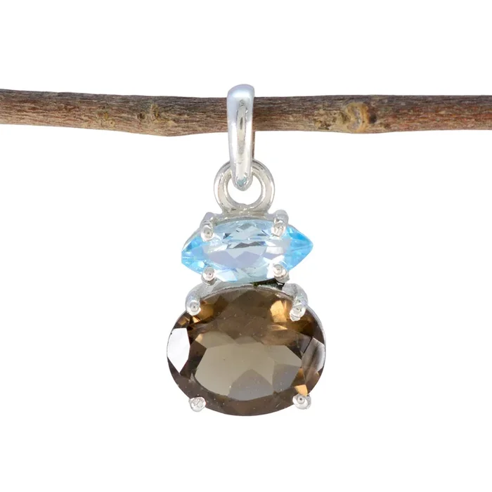 Multi Stone Delicate Russian Silver Toi et Moi Zoe Fairytale multicolor Pendant Jewelry