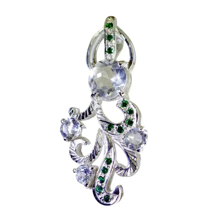Multi Stone Edgy African Silver multiple Constanza propsel multicolor Pendant Jewelry