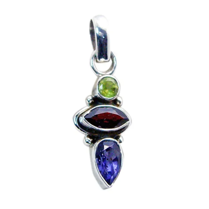 Multi Stone Eye-catching Russian 92.5 Silver Trilogy Ella valentine multicolor Pendant Jewellery