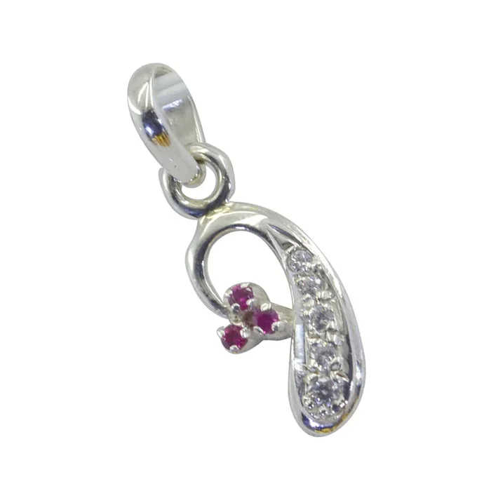 Multi Stone Featherlight Indian Silver multiple Saanvi Graceful multicolor Pendant Jewelry