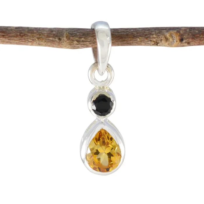 Multi Stone Minimalist Korean 925 Silver Toi et Moi Yingi Abstract multicolor Pendant Jewelry