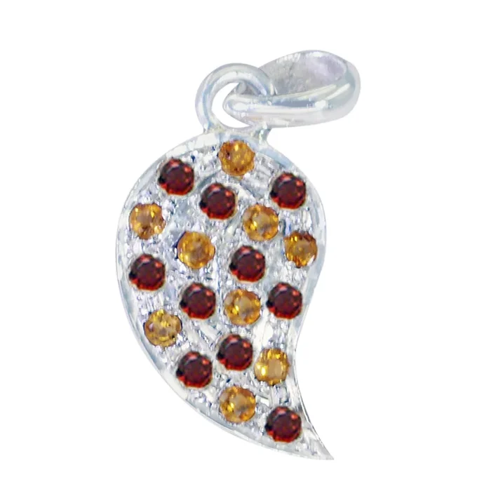 Multi Stone Whisper-thin African Sterling Silver multiple Noelia Abstract multicolor Pendant Jewellery