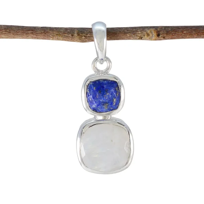 Multi Stone Whisper-thin Latin American Sterling Silver Toi et Moi Victoria propsel multicolor Pendant Jewellery