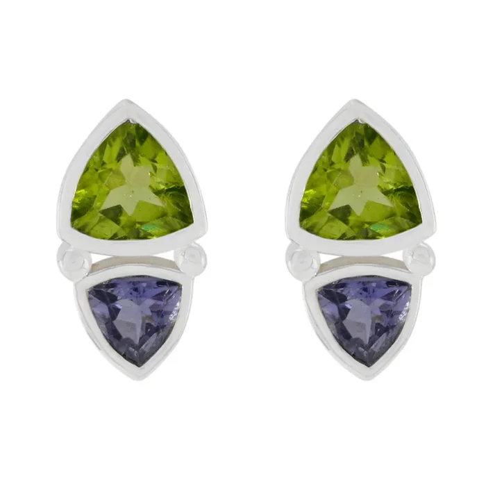 Multi Turkish Renata Toi et Moi Stud multicolor 92.5 Silver Earring
