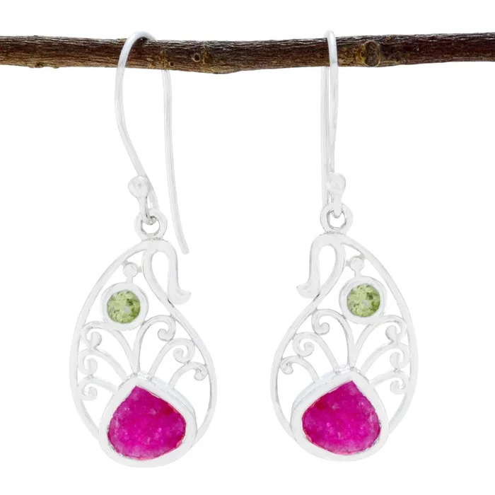 Multi Turkish Zoey multiple Dangle multicolor 925 Sterling Silver Earring