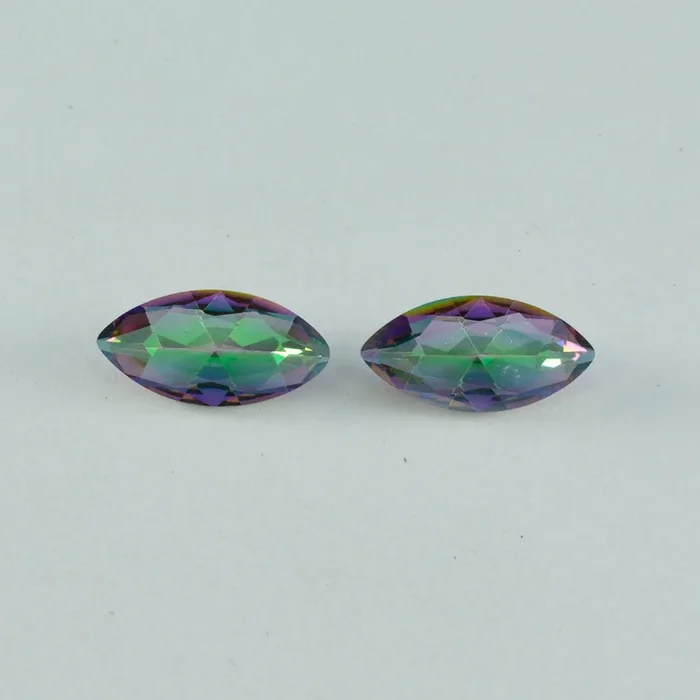 Mystic Quartz 10PC Tiny 2.5×5 MM Marquise Faceted Multicolor Brilliant Semi Precious Loose Gemstones