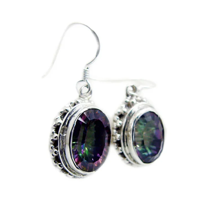 Mystic Quartz Australian Agustina multiple Dangle multicolor 925 Sterling Silver Earring