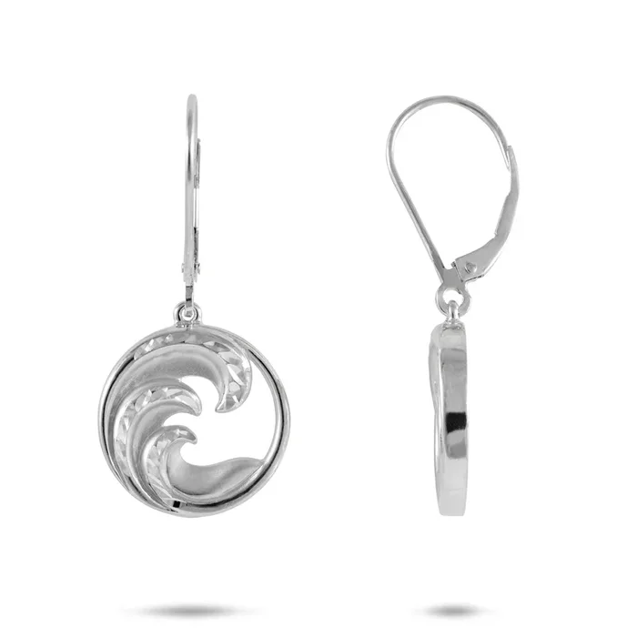 Nalu Earrings in Sterling Silver – 35mm
