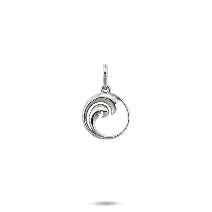 Nalu Pendant / Charm in Sterling Silver – 12mm
