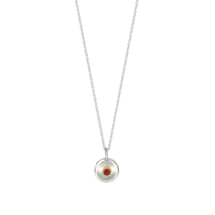 Natural Talent Birthstone Charm Necklace – January/ Garnet