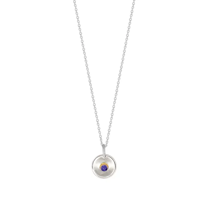 Natural Talent Birthstone Charm Necklace – September/ Iolite