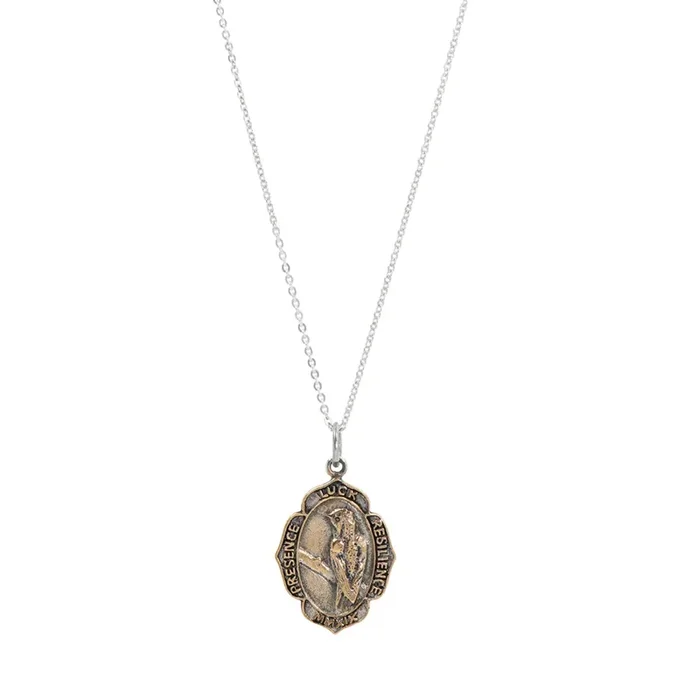 Nature Saint Necklace – Hummingbird: Presence | Luck | Resilience | Available to Ship January 15, 2026