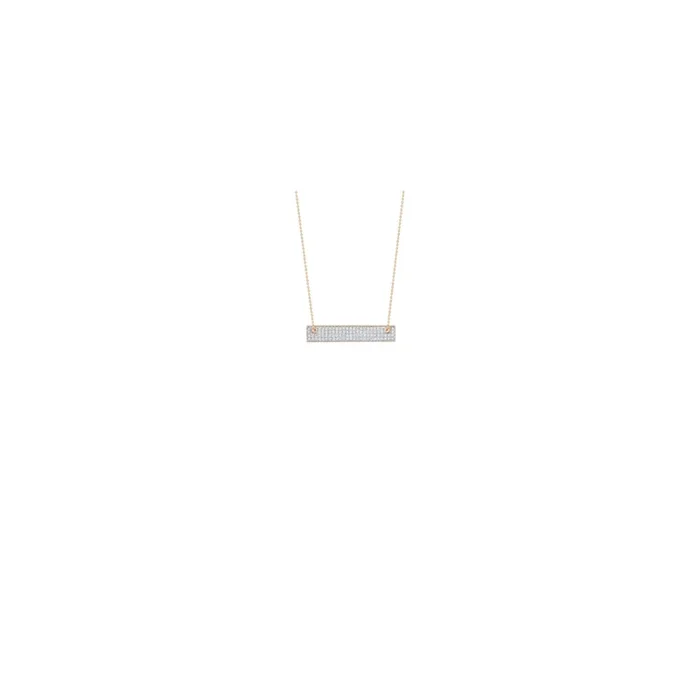 Necklace Ginette NY Mini Diamond Baguette rose gold diamonds – Lepage