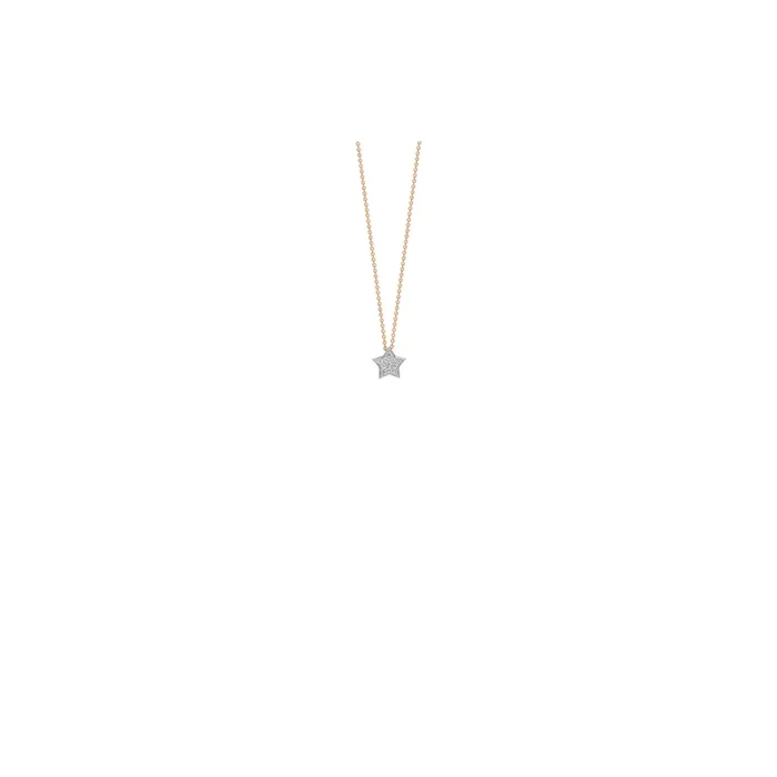 Necklace Ginette NY mini star rose gold and diamonds TDSD – Lepage