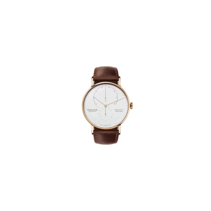 Nomos Lambda mechanical pink gold power reserve watch 930 – Lepage