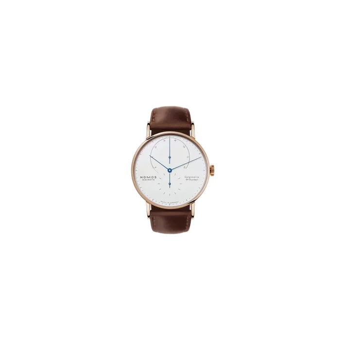 Nomos Lambda mechanical pink gold power reserve watch 932 – Lepage