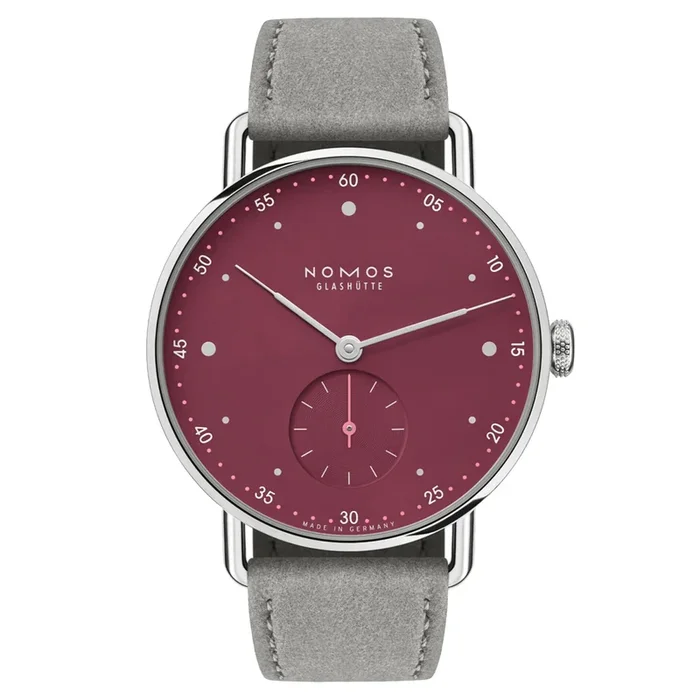 Nomos Metro Muted Red mechanical watch 33 mm 1123 – Lepage