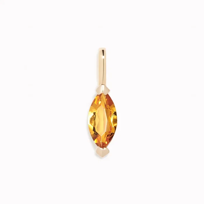 November Birthstone Pendant 14k Gold – Citrine