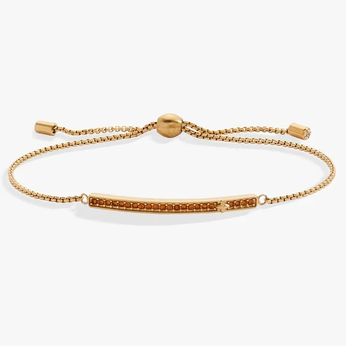 November Everyday Birthstone Pave Bolo Bracelet