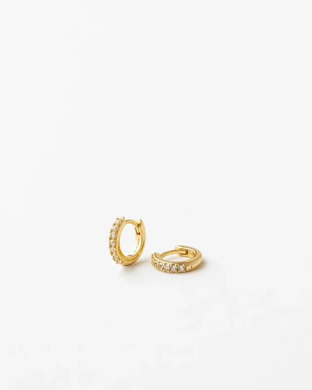 Olivia White Sapphire Huggie Hoops