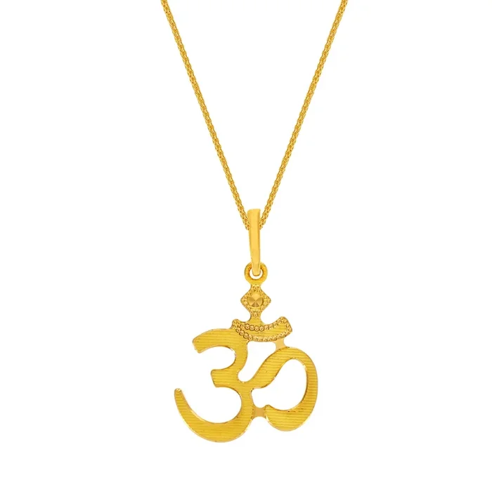 Om Pendant in 22K Gold