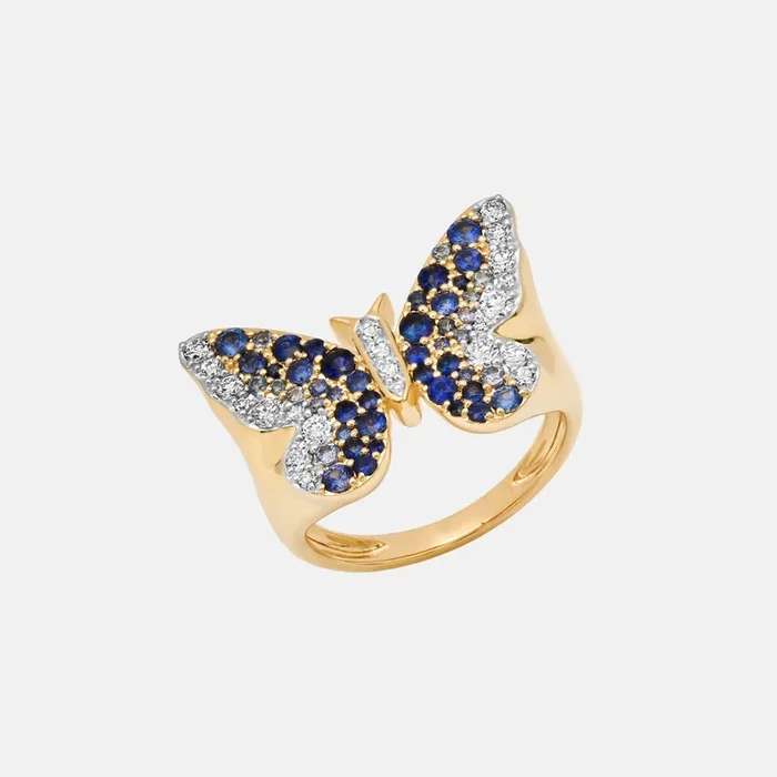 Ombré Butterfly Signet Ring