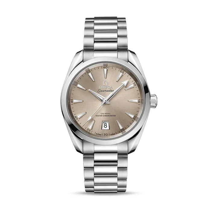 Omega Aqua Terra 150m sandstone dial steel bracelet 38 mm – Lepage