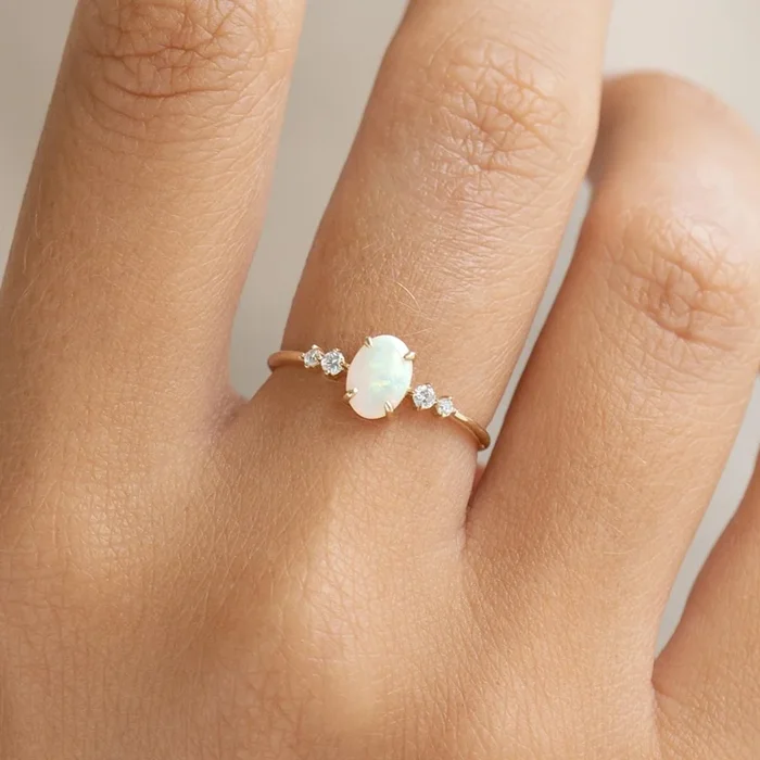 Opal and Diamond Ring – Inez