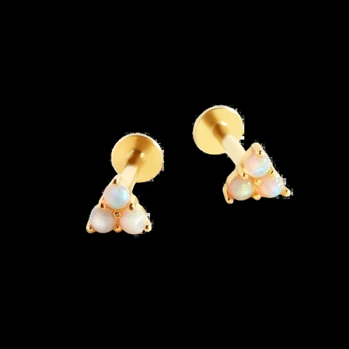 Opal Trio Sleeper Stud Earrings | 18g