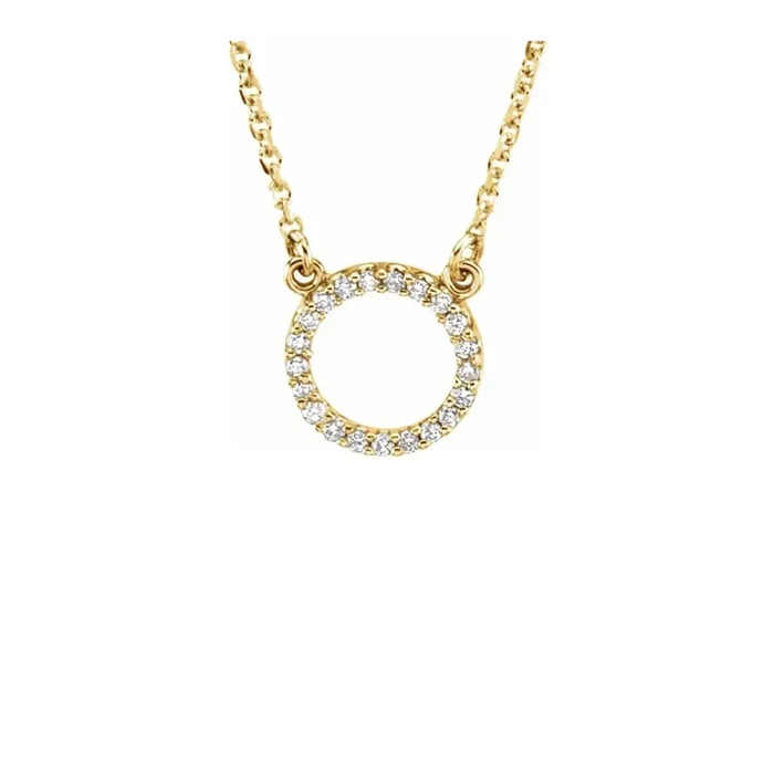 Open Circle Diamond Necklace
