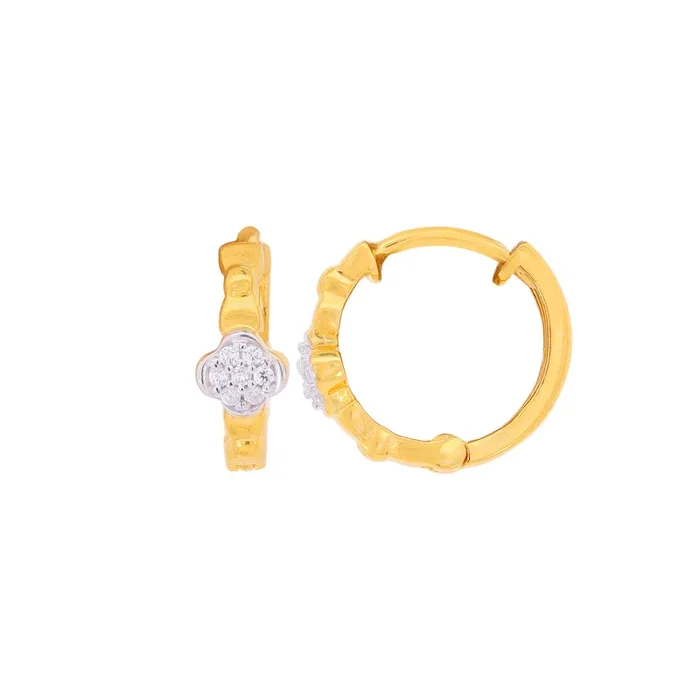Opulent Bali/Hoops With CZ in 22K Gold