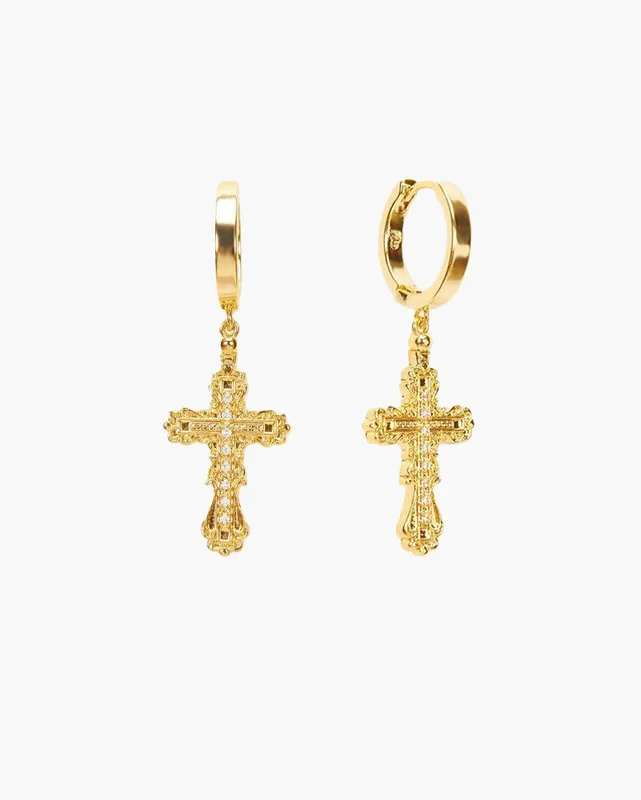 Orecchini a croce Everette in oro