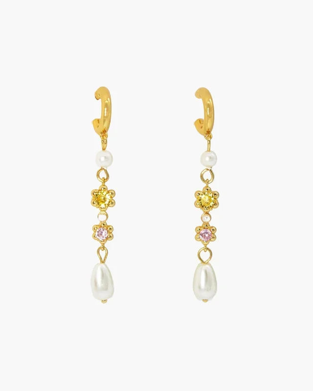 Orecchini a Goccia con Fiore