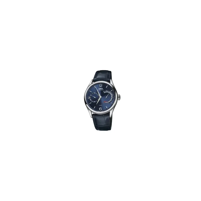 Oris Culture Artelier Caliber 111 watch blue leather strap 43 mm