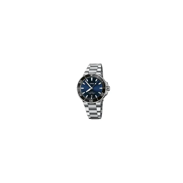 Oris Plongée Aquis Date auto watch blue dial steel bracelet 41,5 mm