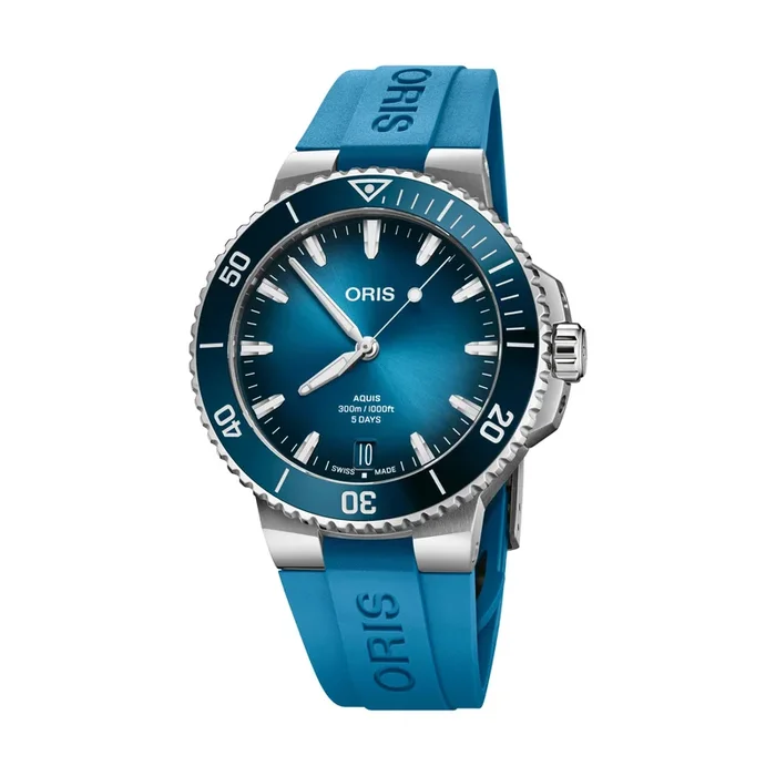 Oris Plongée Aquis Date Caliber 400 watch automatic blue caoutchouc bracelet 43,5 mm 01 400 7790 4135-07 4 23 45EB – Lepage