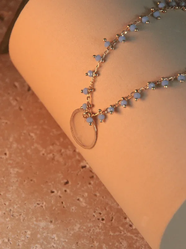 ORNELLA choker – Rosary and mother-of-pearl chain